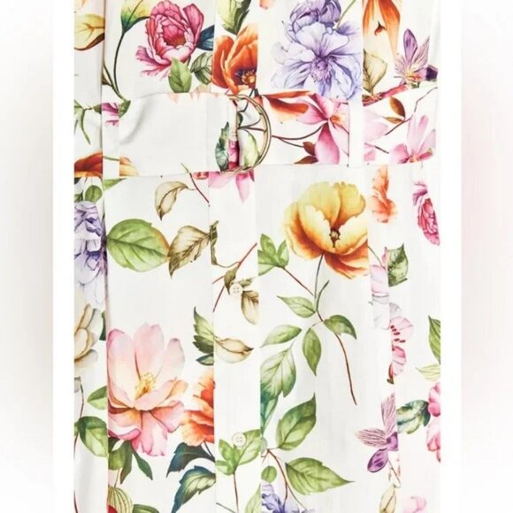 ZARA PRINTED POPLIN MIDI DRESS - Picture 7 of 7